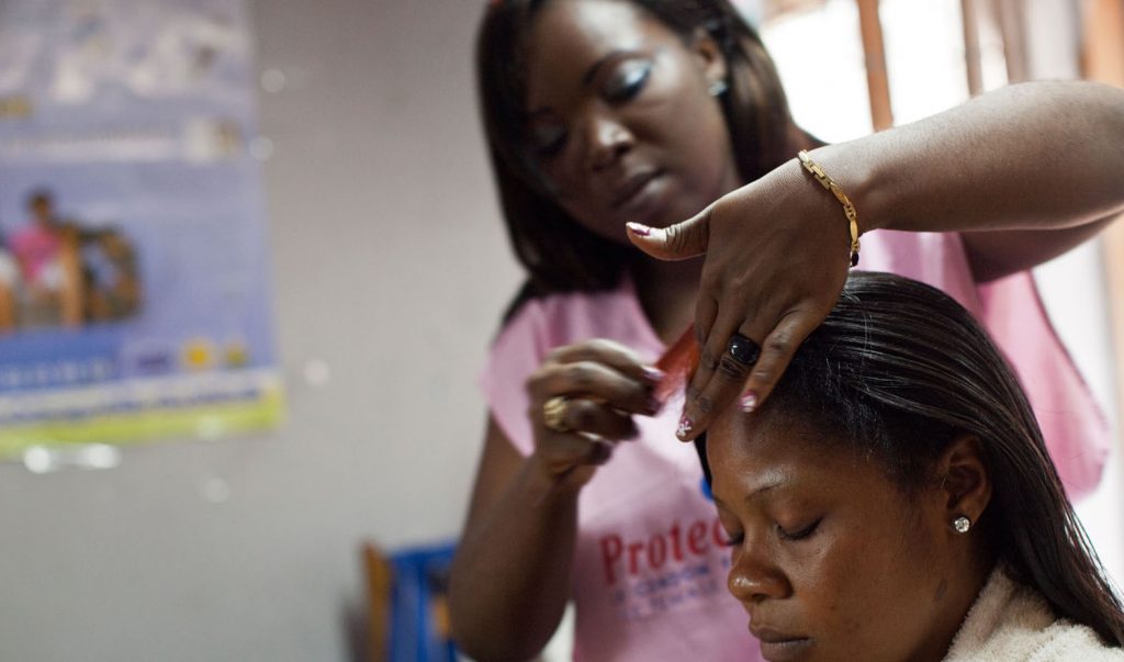 Women's hairdressing salon in Yaounde